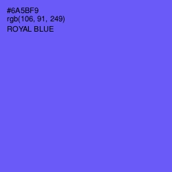 #6A5BF9 - Royal Blue Color Image