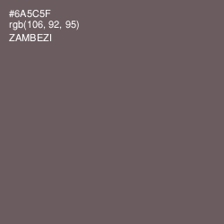 #6A5C5F - Zambezi Color Image