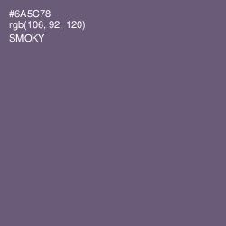 #6A5C78 - Smoky Color Image
