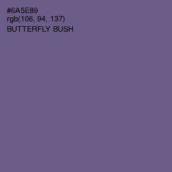#6A5E89 - Butterfly Bush Color Image
