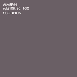 #6A5F64 - Scorpion Color Image