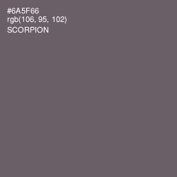 #6A5F66 - Scorpion Color Image