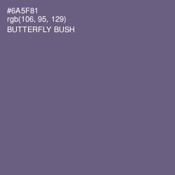 #6A5F81 - Butterfly Bush Color Image