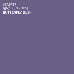 #6A5F87 - Butterfly Bush Color Image