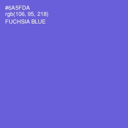 #6A5FDA - Fuchsia Blue Color Image