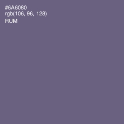 #6A6080 - Rum Color Image