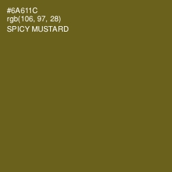 #6A611C - Spicy Mustard Color Image