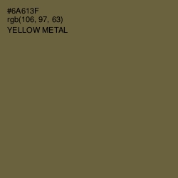 #6A613F - Yellow Metal Color Image