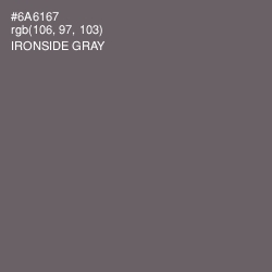 #6A6167 - Ironside Gray Color Image