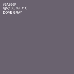 #6A636F - Dove Gray Color Image