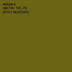 #6A6414 - Spicy Mustard Color Image