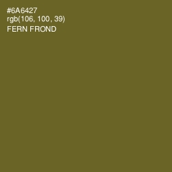 #6A6427 - Fern Frond Color Image