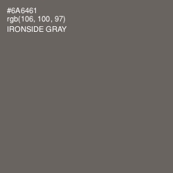 #6A6461 - Ironside Gray Color Image