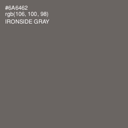 #6A6462 - Ironside Gray Color Image