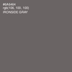 #6A6464 - Ironside Gray Color Image