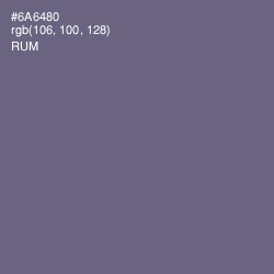 #6A6480 - Rum Color Image