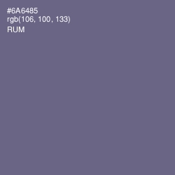 #6A6485 - Rum Color Image