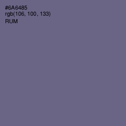 #6A6485 - Rum Color Image