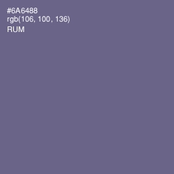 #6A6488 - Rum Color Image