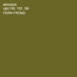 #6A6626 - Fern Frond Color Image