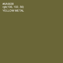 #6A6638 - Yellow Metal Color Image