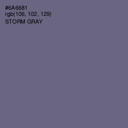 #6A6681 - Storm Gray Color Image