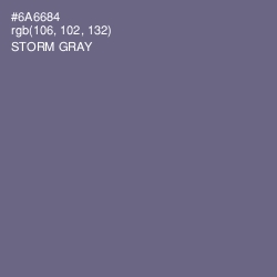 #6A6684 - Storm Gray Color Image