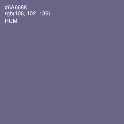 #6A6688 - Rum Color Image