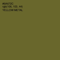 #6A672C - Yellow Metal Color Image