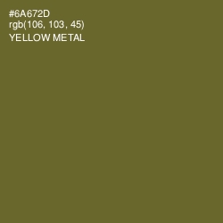 #6A672D - Yellow Metal Color Image