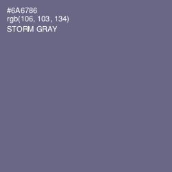 #6A6786 - Storm Gray Color Image
