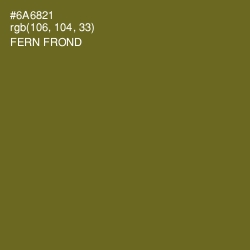 #6A6821 - Fern Frond Color Image