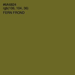 #6A6824 - Fern Frond Color Image