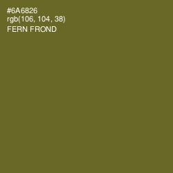 #6A6826 - Fern Frond Color Image
