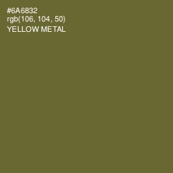#6A6832 - Yellow Metal Color Image