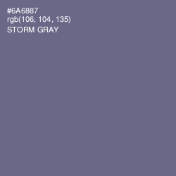 #6A6887 - Storm Gray Color Image