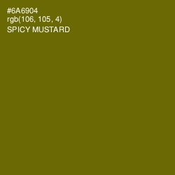 #6A6904 - Spicy Mustard Color Image