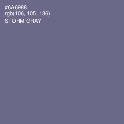 #6A6988 - Storm Gray Color Image