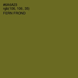 #6A6A23 - Fern Frond Color Image