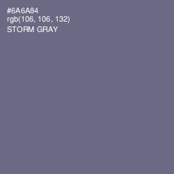 #6A6A84 - Storm Gray Color Image