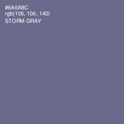 #6A6A8C - Storm Gray Color Image