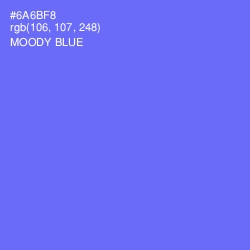 #6A6BF8 - Moody Blue Color Image