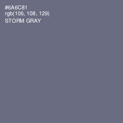 #6A6C81 - Storm Gray Color Image