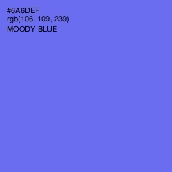 #6A6DEF - Moody Blue Color Image