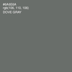 #6A6E6A - Dove Gray Color Image