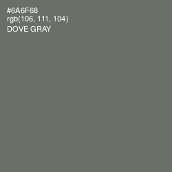 #6A6F68 - Dove Gray Color Image