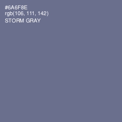 #6A6F8E - Storm Gray Color Image