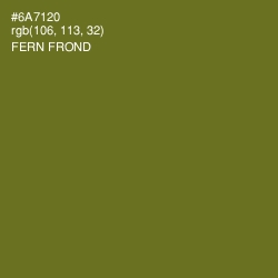 #6A7120 - Fern Frond Color Image