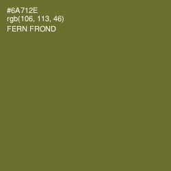#6A712E - Fern Frond Color Image