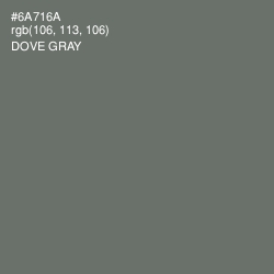 #6A716A - Dove Gray Color Image